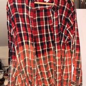 Red Ombré Flannel